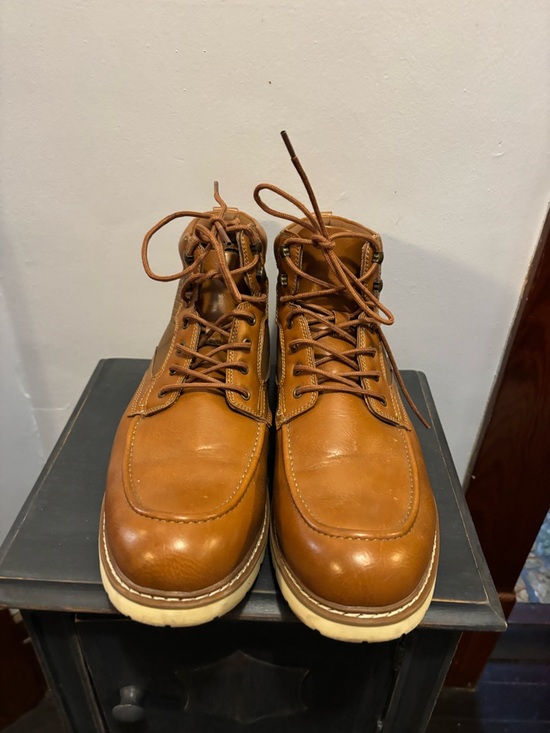 Steve Madden Brown Lace-Up Moc Toe Work Boots main image 4